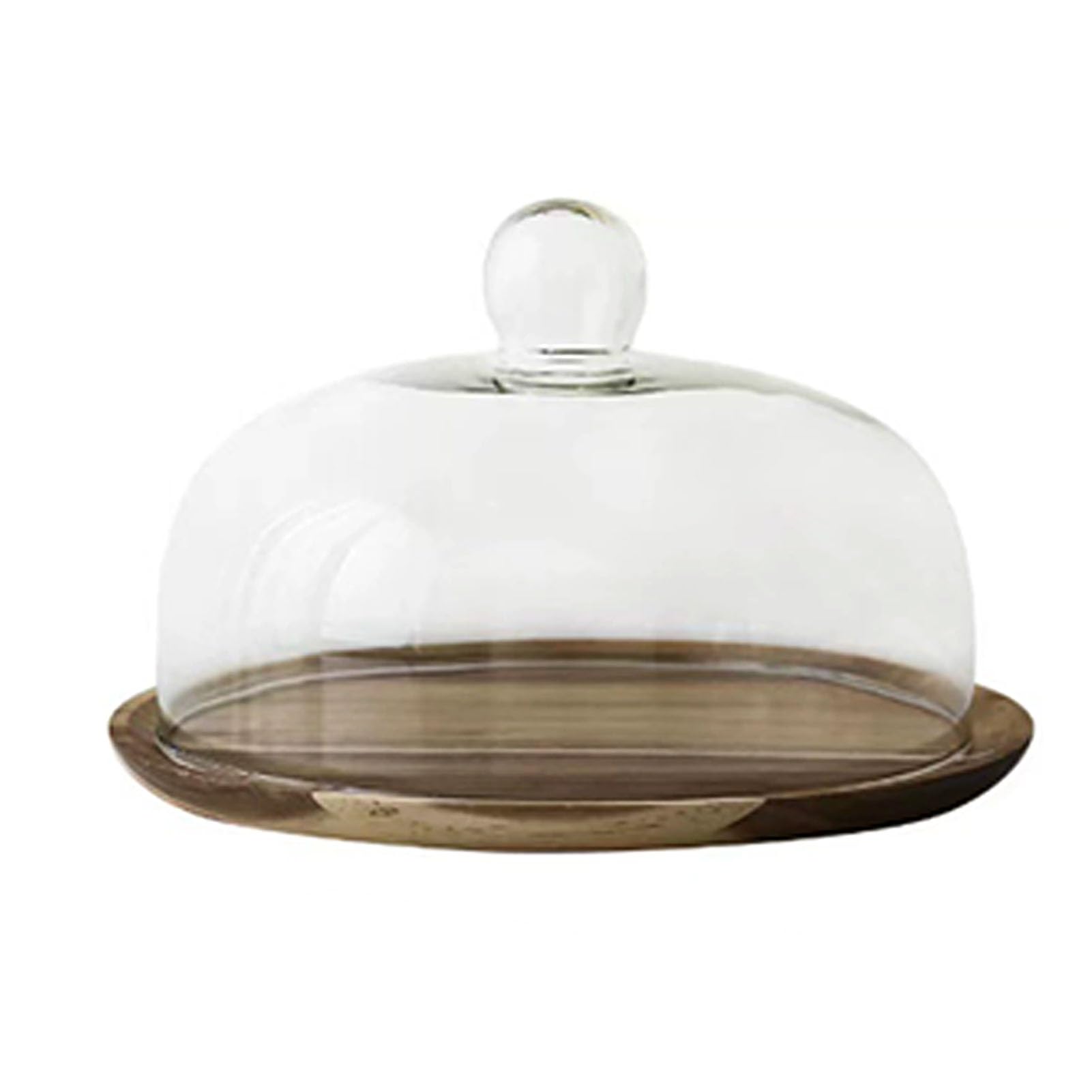 Fdit Présentoir à Gâteau avec Cloche en Verre, Support à Dessert avec