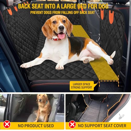 Back Seat Extender for Dogs,420lbs Waterproof Dog Car Seat Cover with Hard Bottom,Fits Sedans/Mid-Size SUV/Mid-Size Trucks,Dog Car Hammock for Car Backseat,Washable Dog Car Seat Bed(black) Back Seat Extender for Dogs,420lbs Waterproof Dog Car Seat Cover with Hard Bottom,Fits Sedans/Mid-Size SUV/Mid-Size Trucks,Dog Car Hammock for Car Backseat,Washable Dog Car Seat Bed(black)