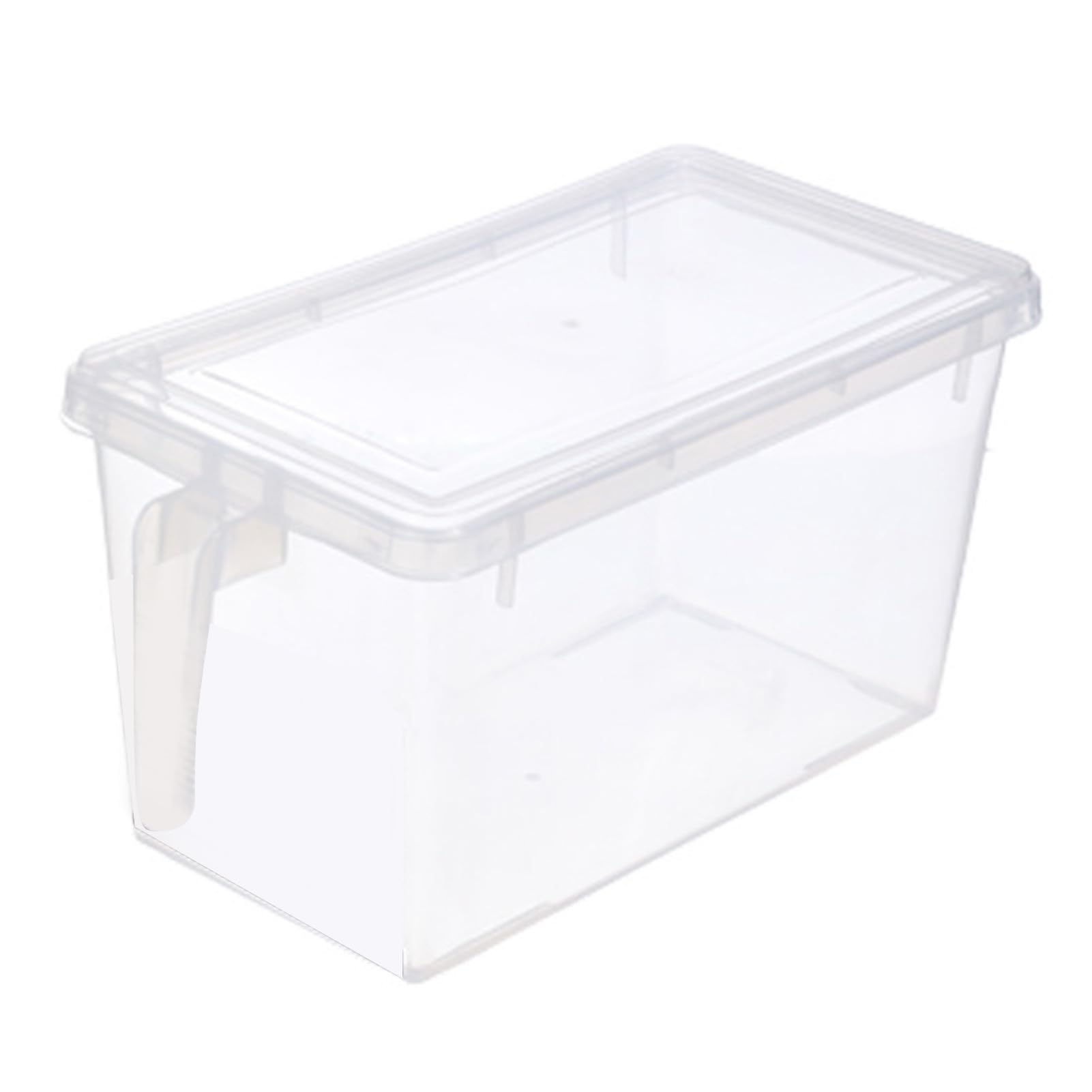 Refrigerator Vegetable Storage Box Fruit Food Box Transparent Rectangular Stackable Refrigerator Food Storage Container with Lid Handle