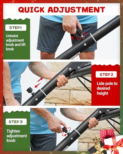 Image of WIN.MAX Basketball Hoop Outdoor 3.3-10ft Adjustable Height, 40inch Backboard with Shatterproof Backboard and Larger Base, Portable Basketball Hoop Goal System Youth /Adults in Backyard /Driveway