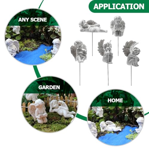 Figurines d'anges faciles à ranger en résine blanche compacte Mikikit - 8