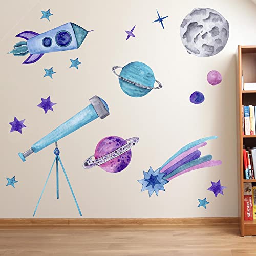 Vinilos decorativos espacio para pared 50 x 11 pulgadas miniatura 4