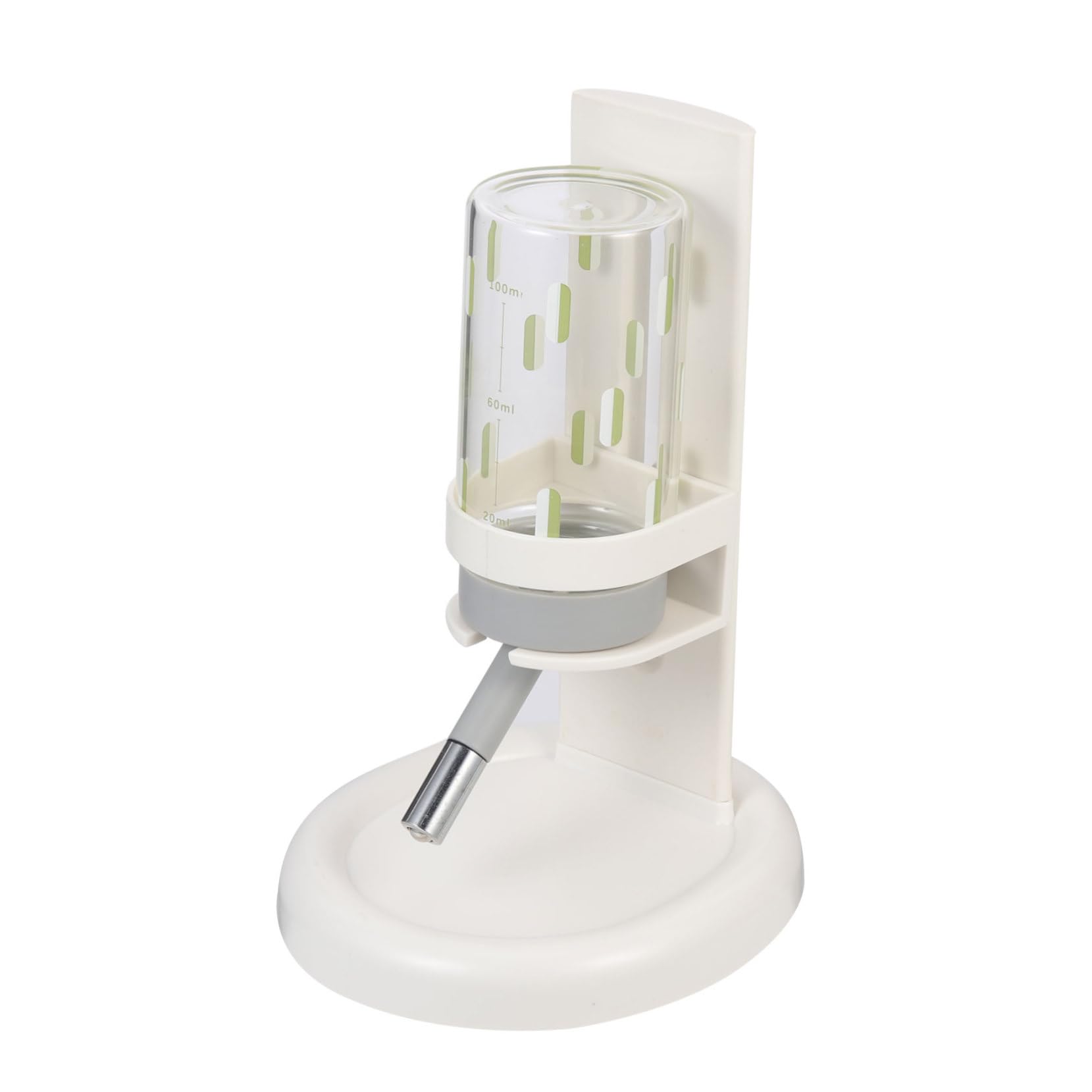 Hamster Automatische Trinkflasche mit Halter, Auslaufsicher, Weiß