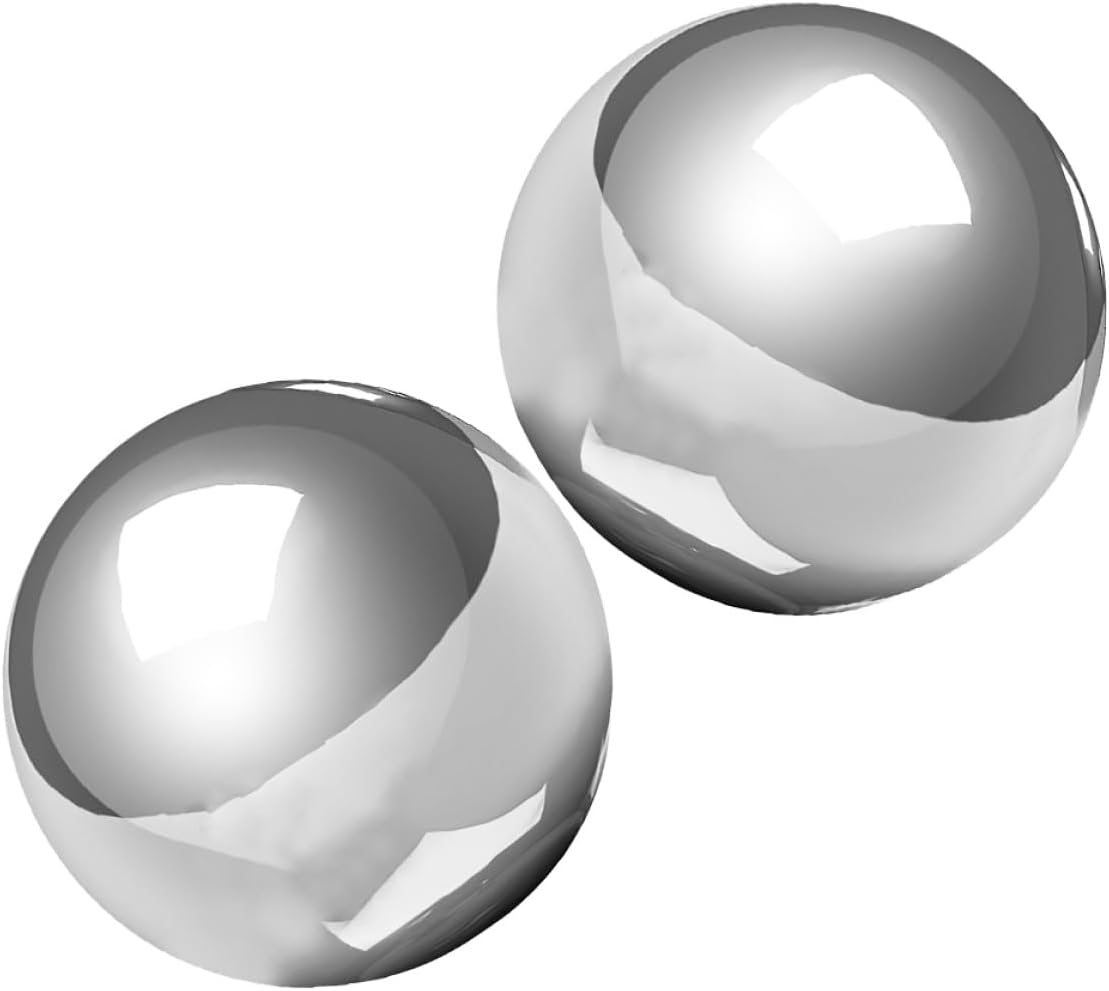2pcs 7.07 Inch 304 Stainless Steel Polished Mirror Gazing Balls Hollow Reflective Garden Spheres for Outdoor Yard Patio Pond Decoration