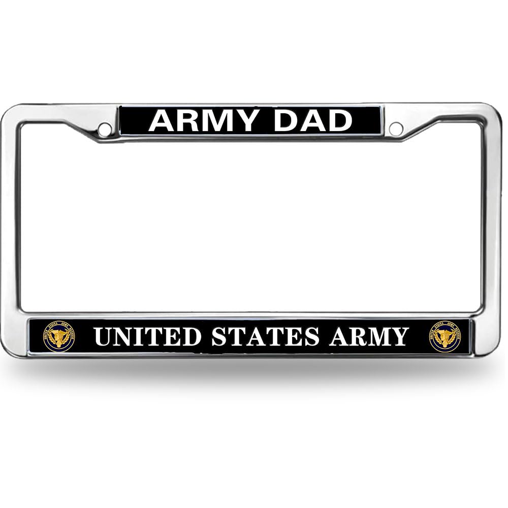 United States Army Dad Durable License Plate Frame USA Solider Power License Plate Frame for Patriotic People