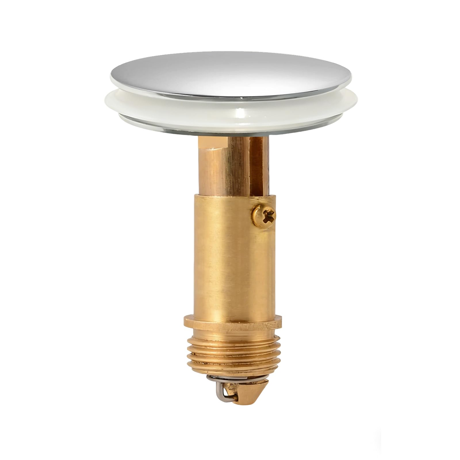 38mm Pop Up Sink Plug Replacement, Brass Bathroom Basin Drain Stopper, Universal Pop Up Basin Plug for UK Bathroom Sink Waste 1 Pack