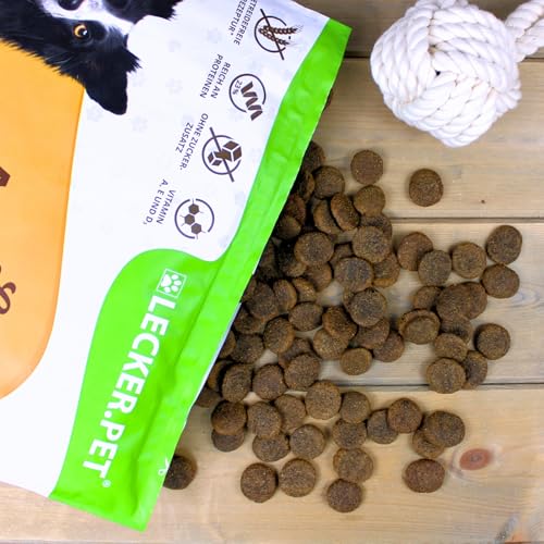 Lecker.Pet® | 12 kg Luna's Strauß mit Kartoffel & Apfel Hunde Trockenfutter Vollnahrung | Getreidefreie Trockenvollnahrung | Alleinfutter für Erwachsene Hunde | Nährstoffreiche Proteinquelle