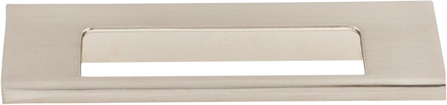 Top Knobs TK520BSN Mercer Collection 3-3/4" Europa Cut Out Tab Pull, Brushed Satin Nickel