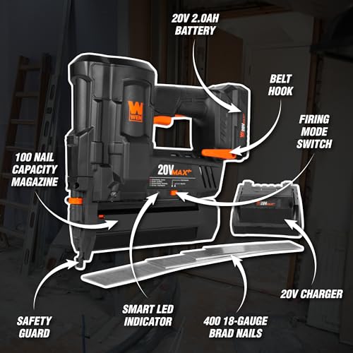 Wen 20512 20V Max Cordless 18-Gauge Brad Nailer thumb #2