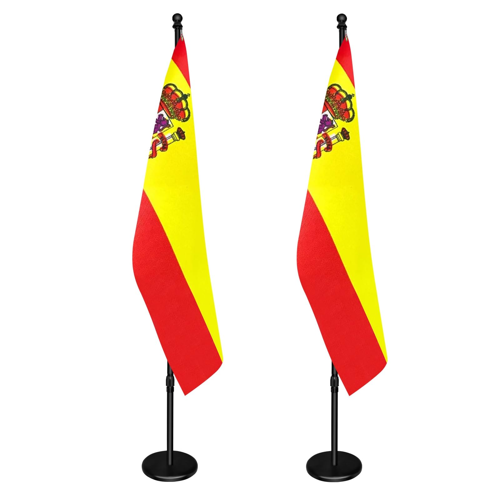 Asta Per Bandiera Da Interni Regolabile - Con Base Pesante E Rotazione 360° - Foto 5