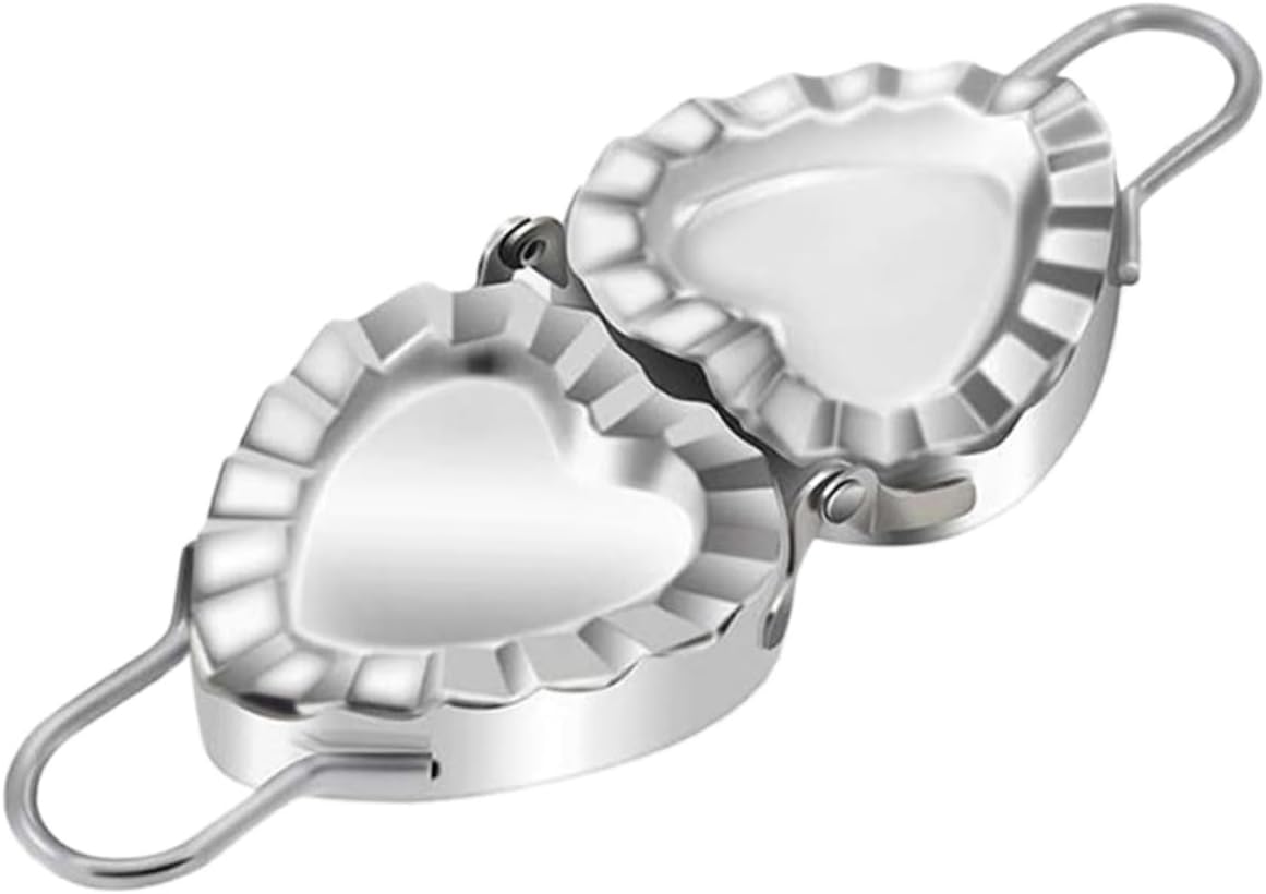 Heart-shaped Empanada Molding Tool Stainless Steel Dumpling Molding Press for Quick Effortless Dumpling Making
