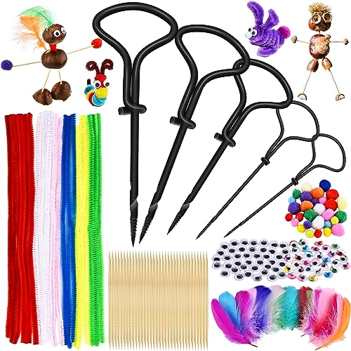 5-teiliges Kastanienbohrer Set - Handbohrer Für Basteln Mit Kindern