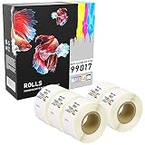 Compatible con Dymo LabelWriter 310, 320, 330, 330 Turbo, 400, 400 Turbo, 400 Twin Turbo, 400 Duo, 450, 450 Turbo, 450 Twin Turbo, 450 Duo, 4XL, EL40, EL60, Seiko SLP 100, 120, 200, 220, 240, 400, 410, 420, 430, 440, 450, Pro, Plus