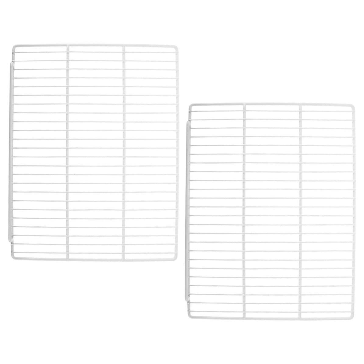 TOYANDONA 2 Estantes Metálicos Blancos para Refrigerador y Congelador Diseño Ventilado y Optimización de Espacio, Divisor Resistente de Acero Recubierto de Plástico
