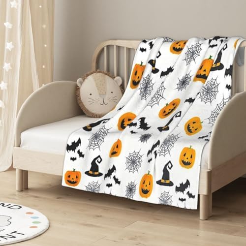 Couverture en flanelle Halloween douce pour canapé et lit - 4