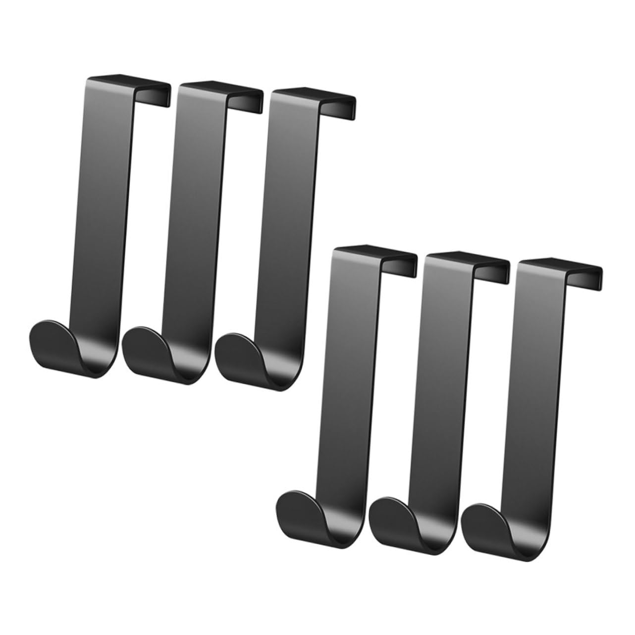 Cabilock Door Hook Rack Pack Aluminum Thin Hooks Multi-use Hangers for Coats Towels and Daily Essentials