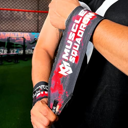 Image of Wrist Wraps for Calisthenics & Weightlifting - Heavy Duty Wrist Support & Stability (Crimson Wave)