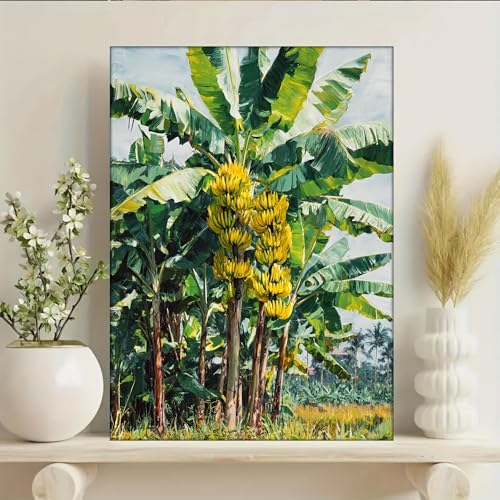 Décorer le salon avec un tableau sur toile banane 70 x 120