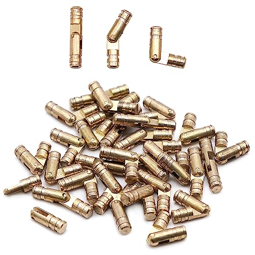 30 Pieces Small Barrel Hinges, Hidden Furniture Hinges for DIY Small Wooden Gift Wine Box Jewellery Box, Diameter 0.4cm/0.2in