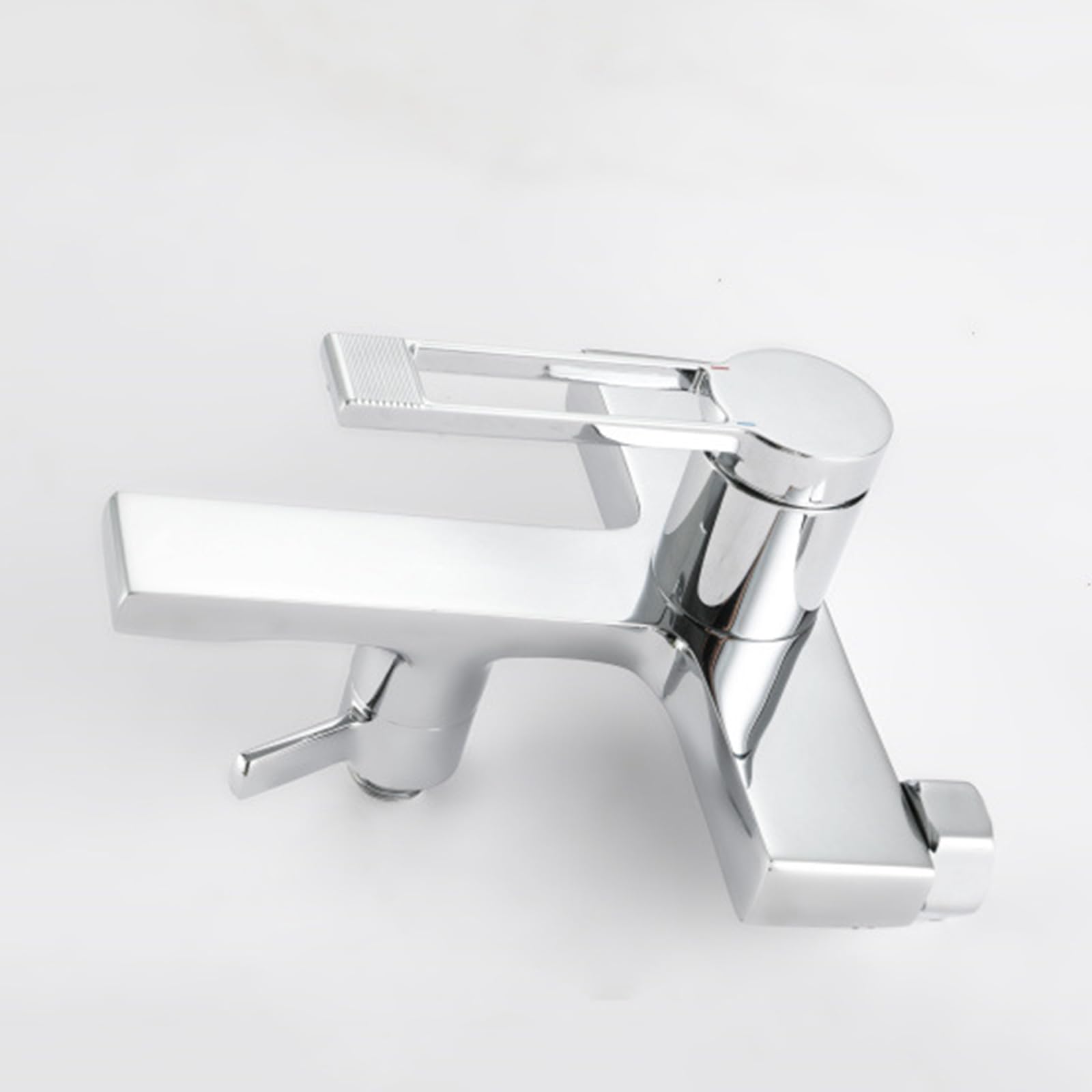 XJTNLB Grifo Bañera Cromado Pared Grifo Monomando Ducha Doble Salida Conjunto de Ducha Monomando de Latón