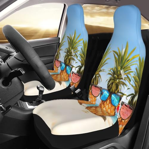 Housses de siège avant de voiture imprimées d'ananas EdWal SUV