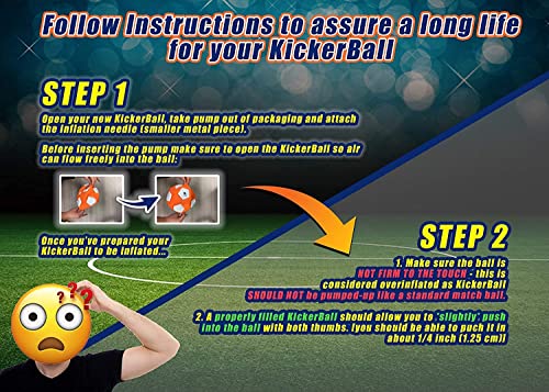 Kickerball - Curve And Swerve Soccer Ball/Football Toy - Kick Like The Pros, Great Gift For Boys And Girls - Perfect For Outdoor & Indoor Match Or Game (Orange) #TOP7