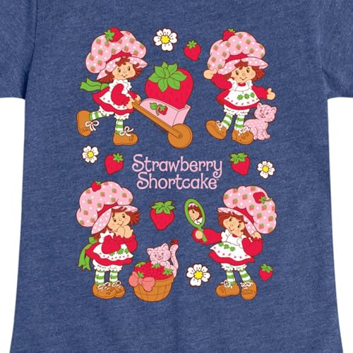 Strawberry Shortcake - Vintage Grid-Toddler and Youth Girls Fitted Short Sleeve Graphic T-Shirt3