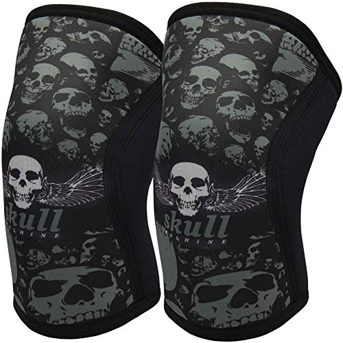 Jupiter Rodillera (1 par), rodillera comprimida de 7 mm, adecuada para sentadillas, levantamiento de pesas, levantamiento de pesas, entrenamiento cruzado masculino y femenino (M)