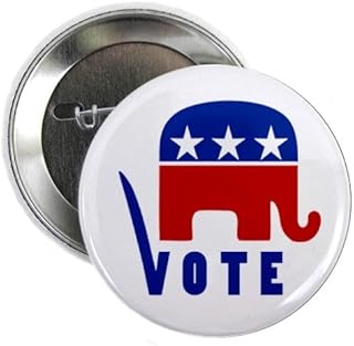 Vote GOP Republican Elephant Conservative Politics 2.25 inch Pinback Button Badge