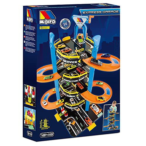 M MOLTO 5474 Molto Parking Elektronischer Parkplatz für Kinder, 5 Etagen, Bunt, 5 Plantas