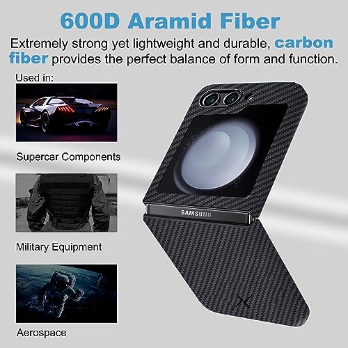 Dupkev Carbon Fiber Phone Case For Samsung Galaxy Z Flip 5 thumb #1
