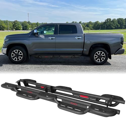 Estribos laterales negros para Toyota Tundra 2007-2021 miniatura 1