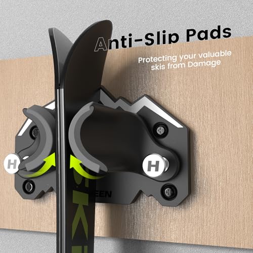image for Hikeen Ski & Snowboard Wall Mount,Fits Any Ski or Snowboard, Ski Wall 