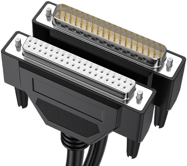 Pure Copper DB37 Extension Cord Male to Male to Female 37-pin Parallel Port Cable Serial Computer Monitor Data Cable(5m,Female to Female)
