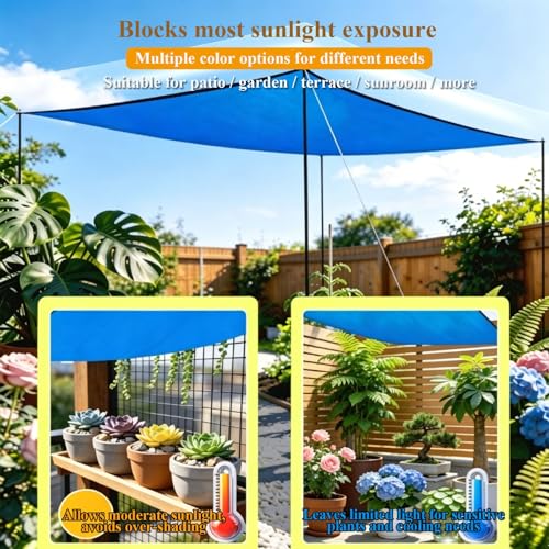 Filet d'ombrage respirant avec œillets bâche pare-soleil extérieure de jardin - 7
