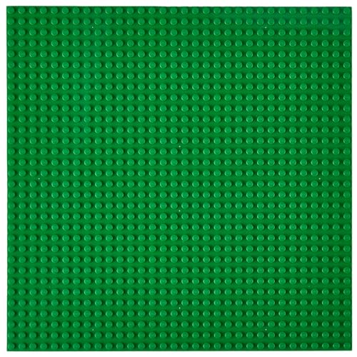 Strictly Briks Large Classic Stackable Baseplates, for Building Bricks, Bases for Tables, Mats, and More, 100% Compatible with All Major Brands, Green, 1 Piece, 10x10 Inches