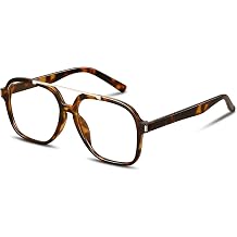 Aviator Blue Light Blocking Glasses for Women Men Retro Trendy Square Computer TV Eyeglasses Anti Eyestrain