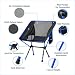 Oudort Silla Plegable Camping Ligera Aluminio de Ajuste de Altura con Bolsa...