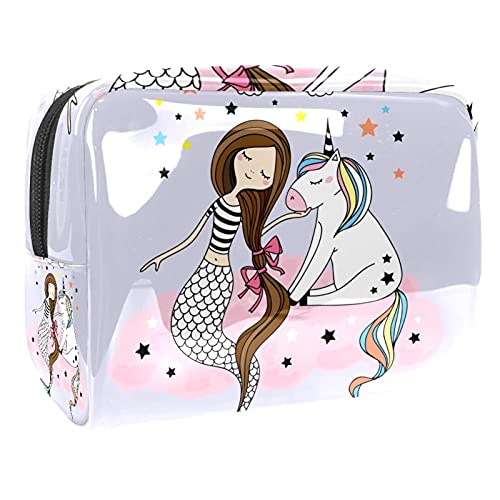 Trousse à maquillage sirène multicolore 18.5x7.5x13cm pour l'organisation quotidienne