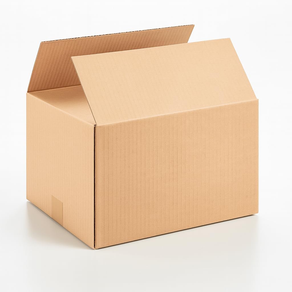 Versandkarton Karton 300 x 215 x 140 mm (Außenmaß 305 x 220 x 145 mm) Faltkarton Verpackungen Bücherkartons 1-wellig rechtekig mit Deckel Braun (200 Stück)