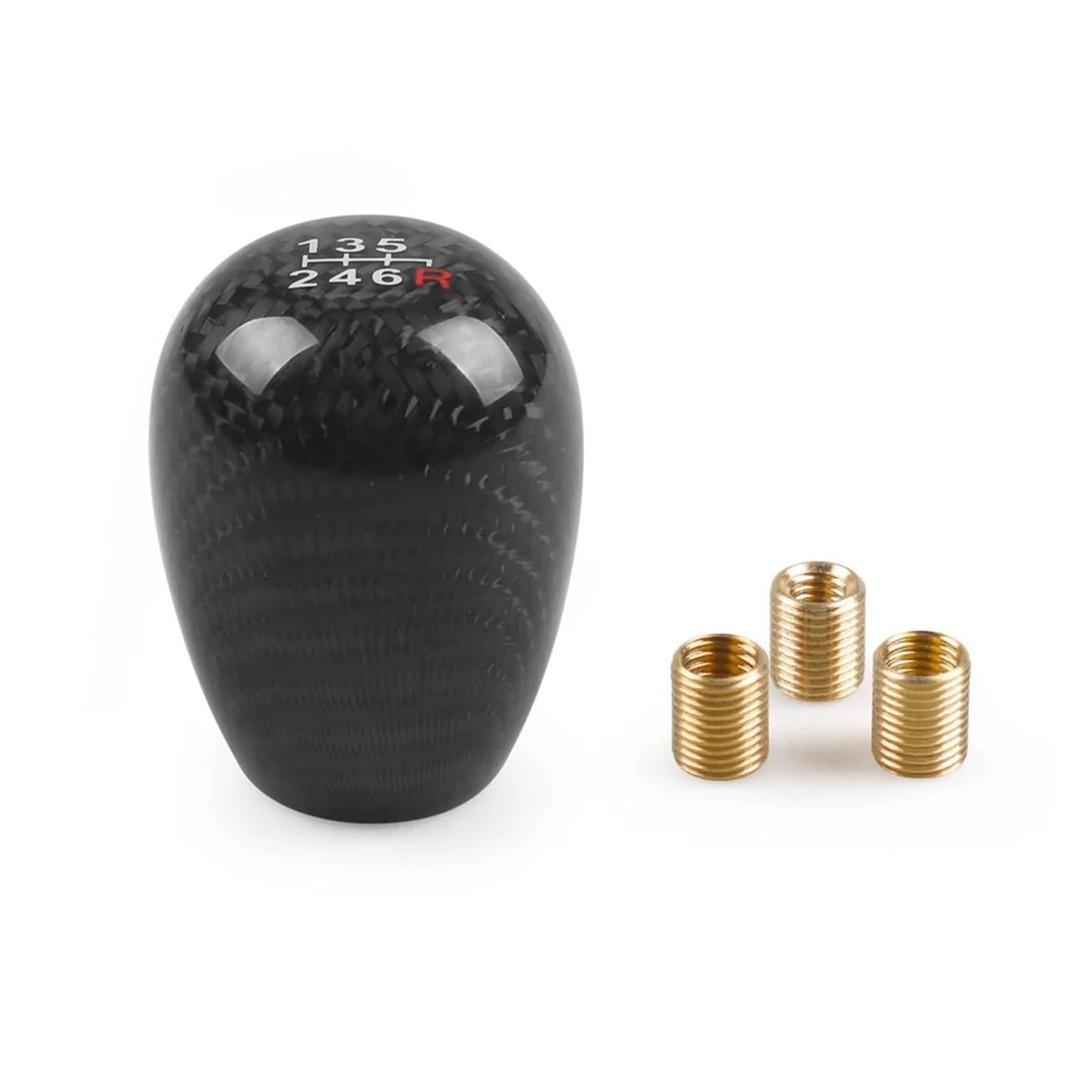 Sauanmnktp 6Speed Black Gearshift Knob For 5/6 Speed Gear Shift Knob Round Ball Shape Manual Transmission Shifter Lever
