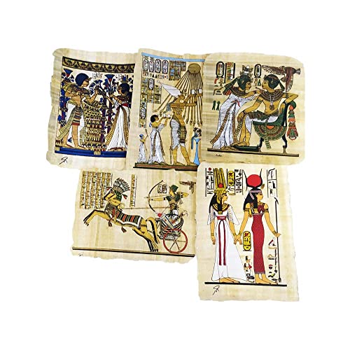 Papyrus égyptiens originaux faits à la main au Caire | Lot de 20 feuilles pour projets
