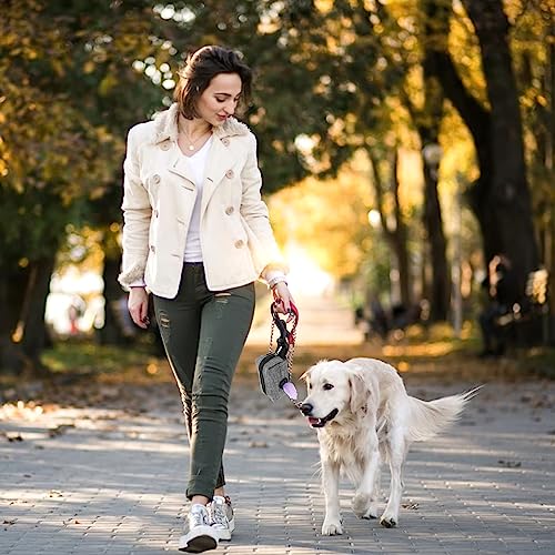 KALIONE 2 Stück Hundekotbeutel-Spender, Hundekotbeutel-Halter tragbare Mode Kotbeutel-Spender mit Reißverschluss Haustier Passt jede Hundeleine für Gassi Laufen