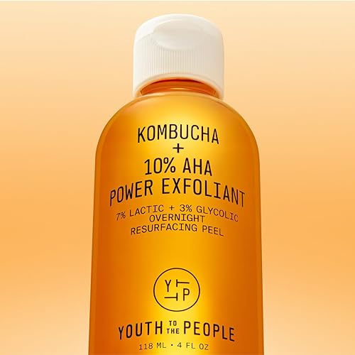 Miniatura 6 de Youth To The People Kombucha + 10% AHA Power Exfoliant (4 onzas líquidas), exfoliación durante la noche, ayuda a decolorar la decoloración + textura