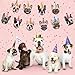 Hooqict Dog Birthday Banner Puppy Themed Party Decorations for Backdrop Funny French Bulldog Garland Dog Party Banner Happy Birthday Sign for Boys Girls Kids 1st 2nd 3rd