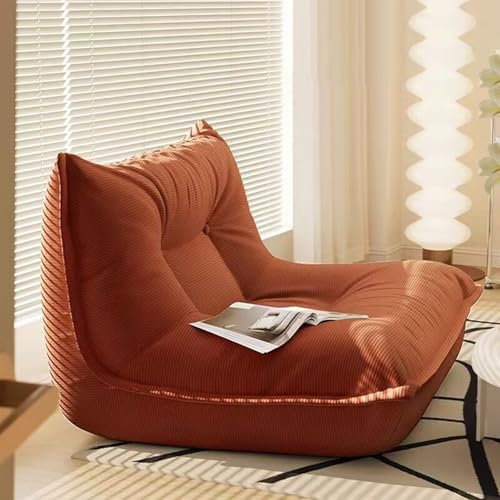 Caterpillar - Puf moderno sin brazos, para sala de estar, acogedor mueble de salón para leer y relajarse, elegante silla lateral tapizada (ge)