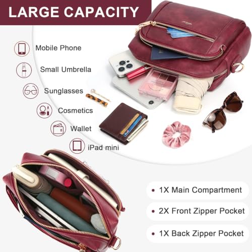 Image of Vegan Leather Crossbody Bags for Women Anti theft Purses and Handbag