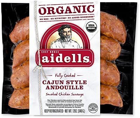 Aidells Smoked Chicken Sausage, Cajun Style Andouille, 12 oz. (4 Fully Cooked Links)