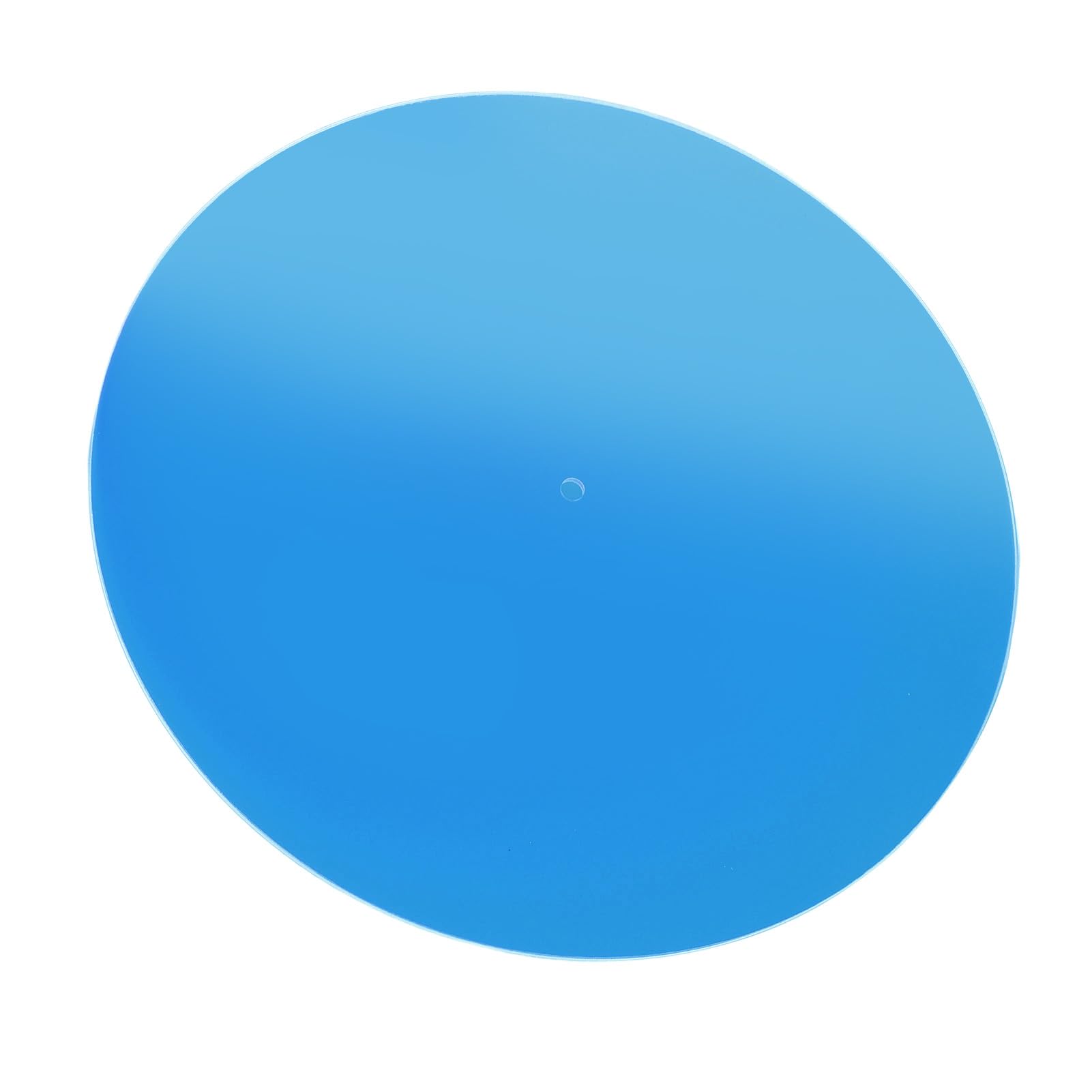 Ausla Tappetino per Giradischi, Tappetino in Acrilico per Giradischi da 12 Pollici, Smorzamento del Suono Professionale, qualità Migliorata e Aggiornamento Estetico (Blu trasparente)