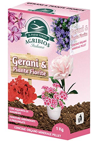 Il Paese Verde Gerani E Piante Fiorite 1kg - Concime Per Gerani Granulare Per Fioriture Abbondanti E...